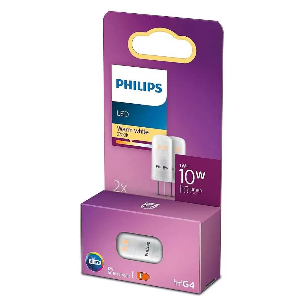 Luminaires Philips Philips 2X Led G4 1 Watt 2700 Kelvin 115 Lumen