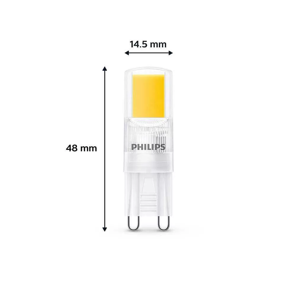 Luminaires Philips Philips Bruleur 6 Pieces Led Gu9 2 Watt 2700 Kelvin 220 Lumen