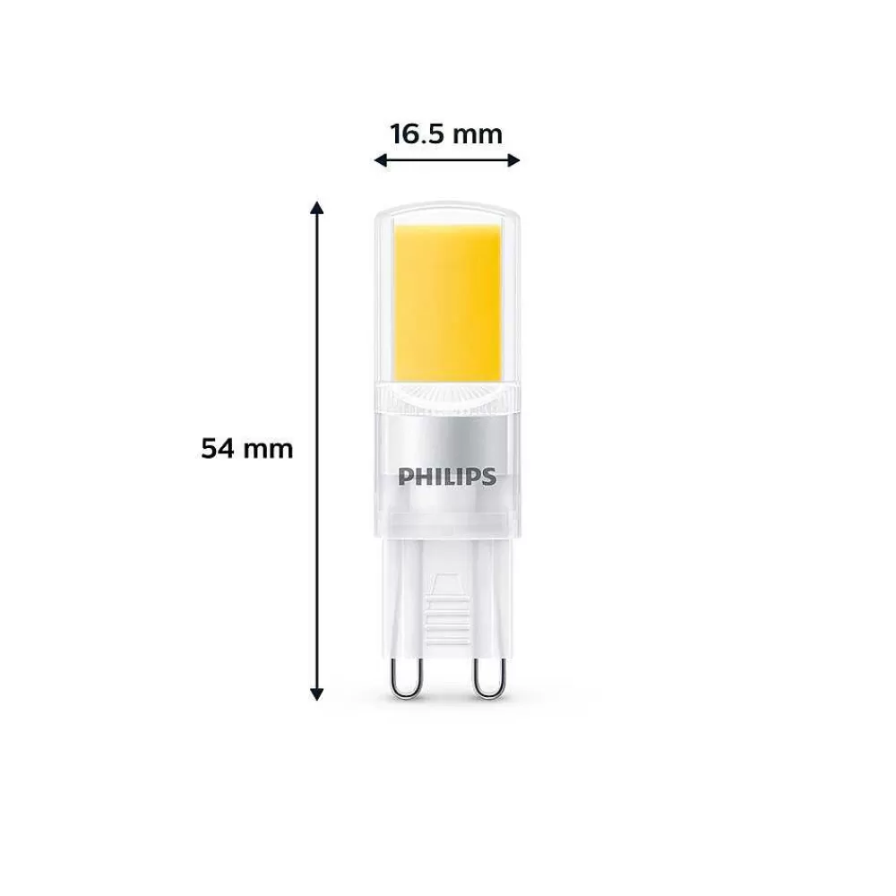 Luminaires Philips Philips Bruleur 6 Pieces Led Gu9 3,2 Watt 2700 Kelvin 400 Lumen