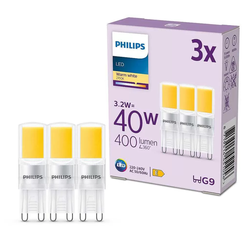 Luminaires Philips Philips Bulb 3Pcs Set Led Gu9 3,2 Watt 2700 Kelvin 400 Lumen