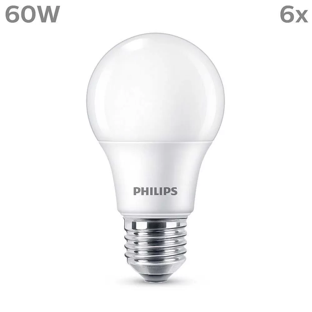Luminaires Philips Philips Classic 6Er Set Led E27 8 Watt 2700 Kelvin 806 Lumen