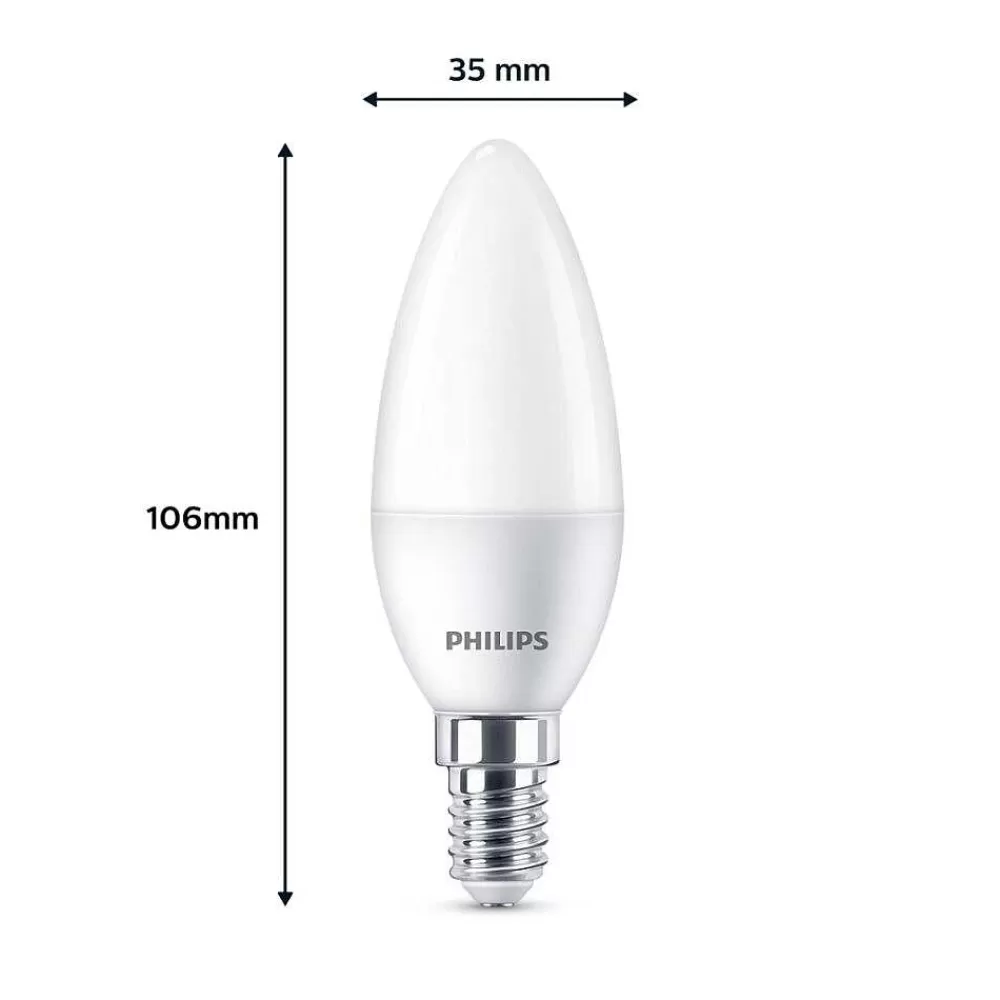 Luminaires Philips Philips Classic Lot De 3 Led E14 4,9 Watt 2700 Kelvin 470 Lumen