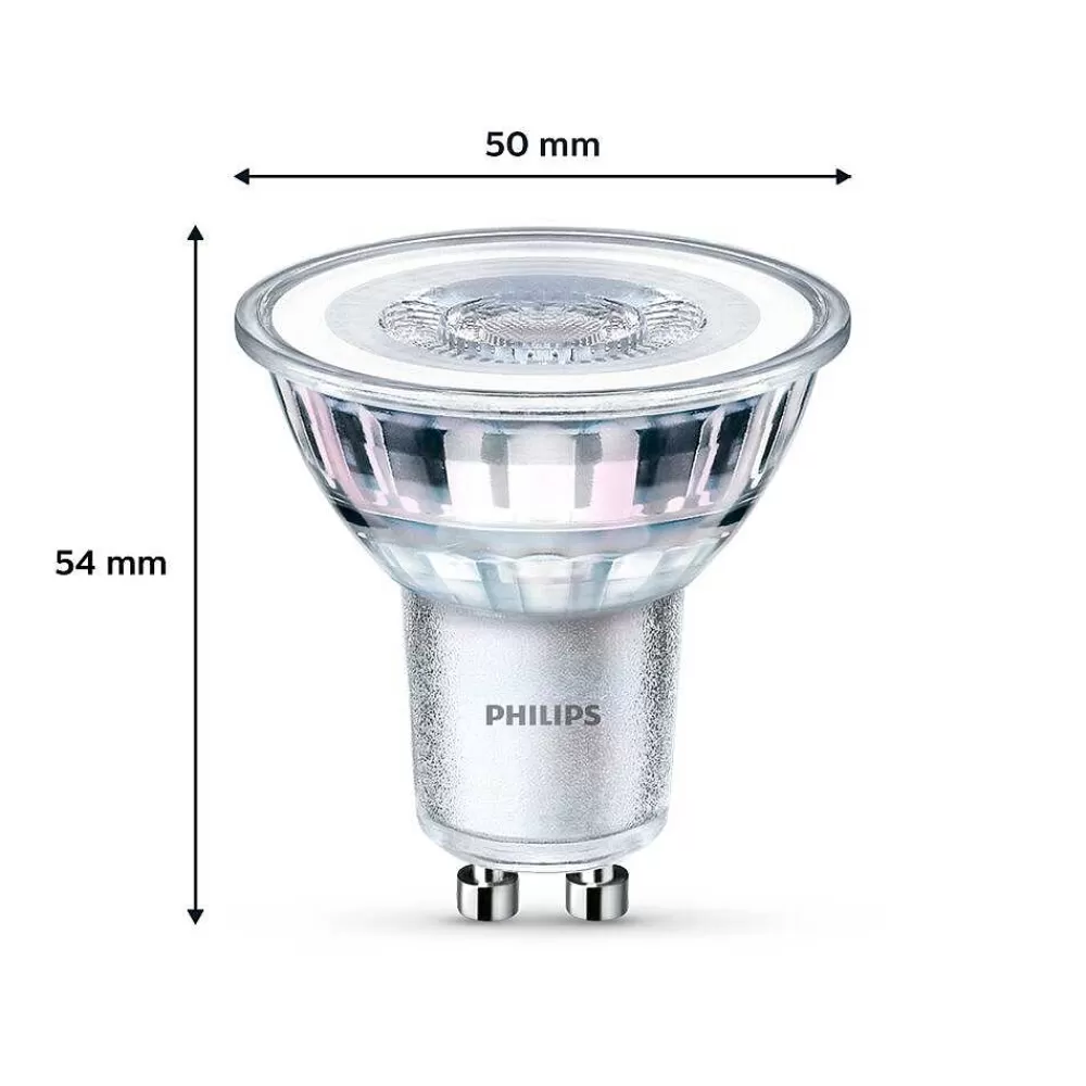 Luminaires Philips Philips Classic Lot De 6 Led Gu10 4,6 Watt 4000 Kelvin 390 Lumen
