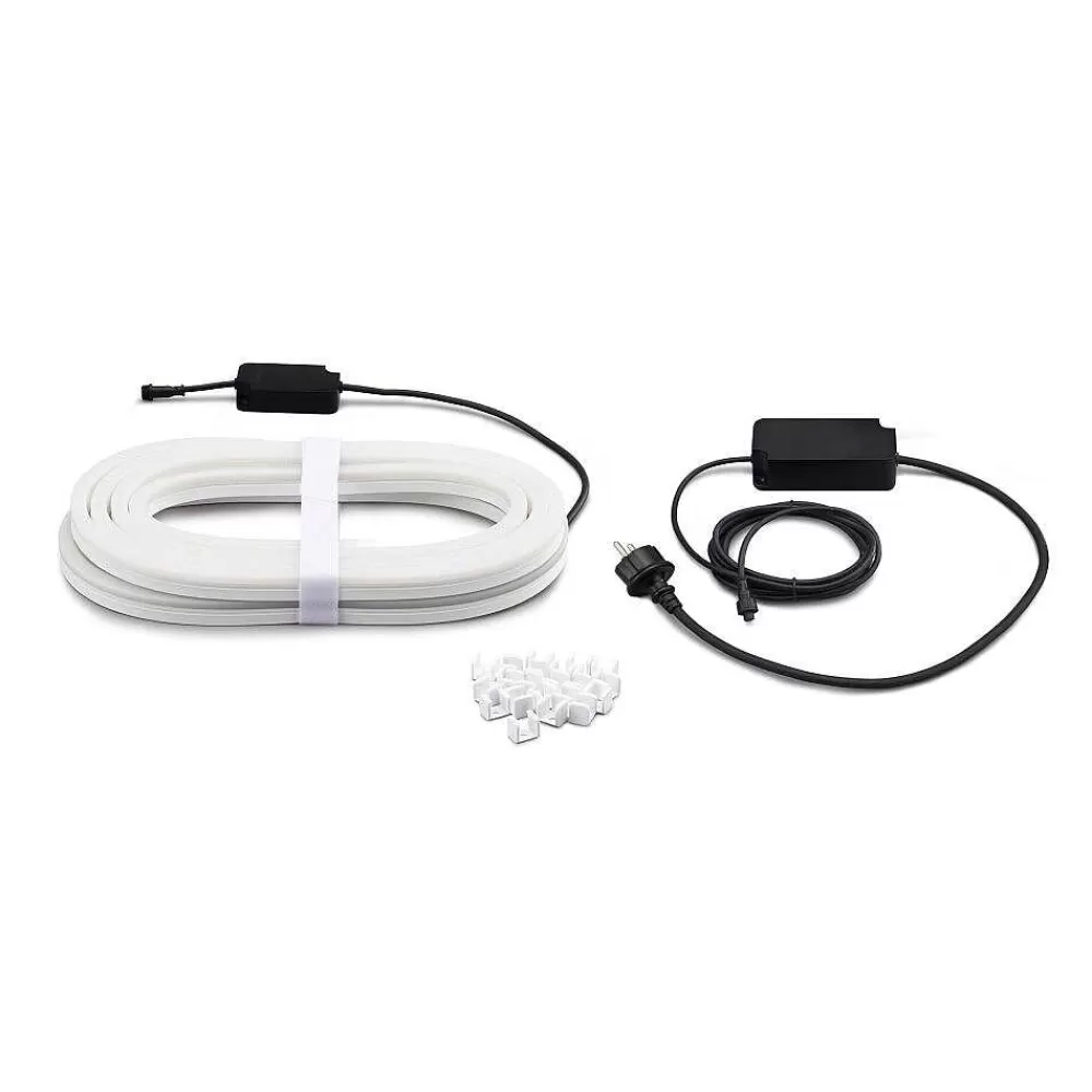 Luminaires Philips Philips Hue Lot De 2 Bandes Led D'Exterieur Transparent, 1 Lumiere, Changeur De Couleurs