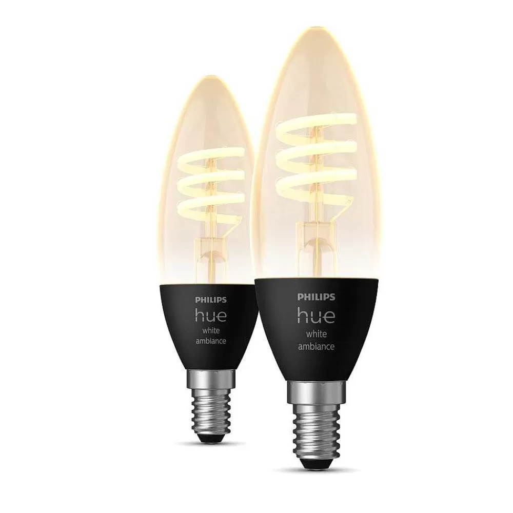 Luminaires Philips Philips Hue Lot De 2 Led E14 4,6 Watt 2200-4500 Kelvin 350 Lumen