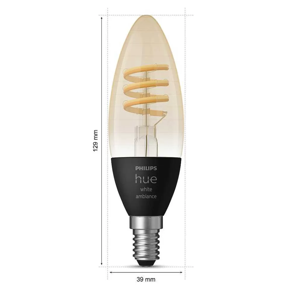 Luminaires Philips Philips Hue Lot De 2 Led E14 4,6 Watt 2200-4500 Kelvin 350 Lumen
