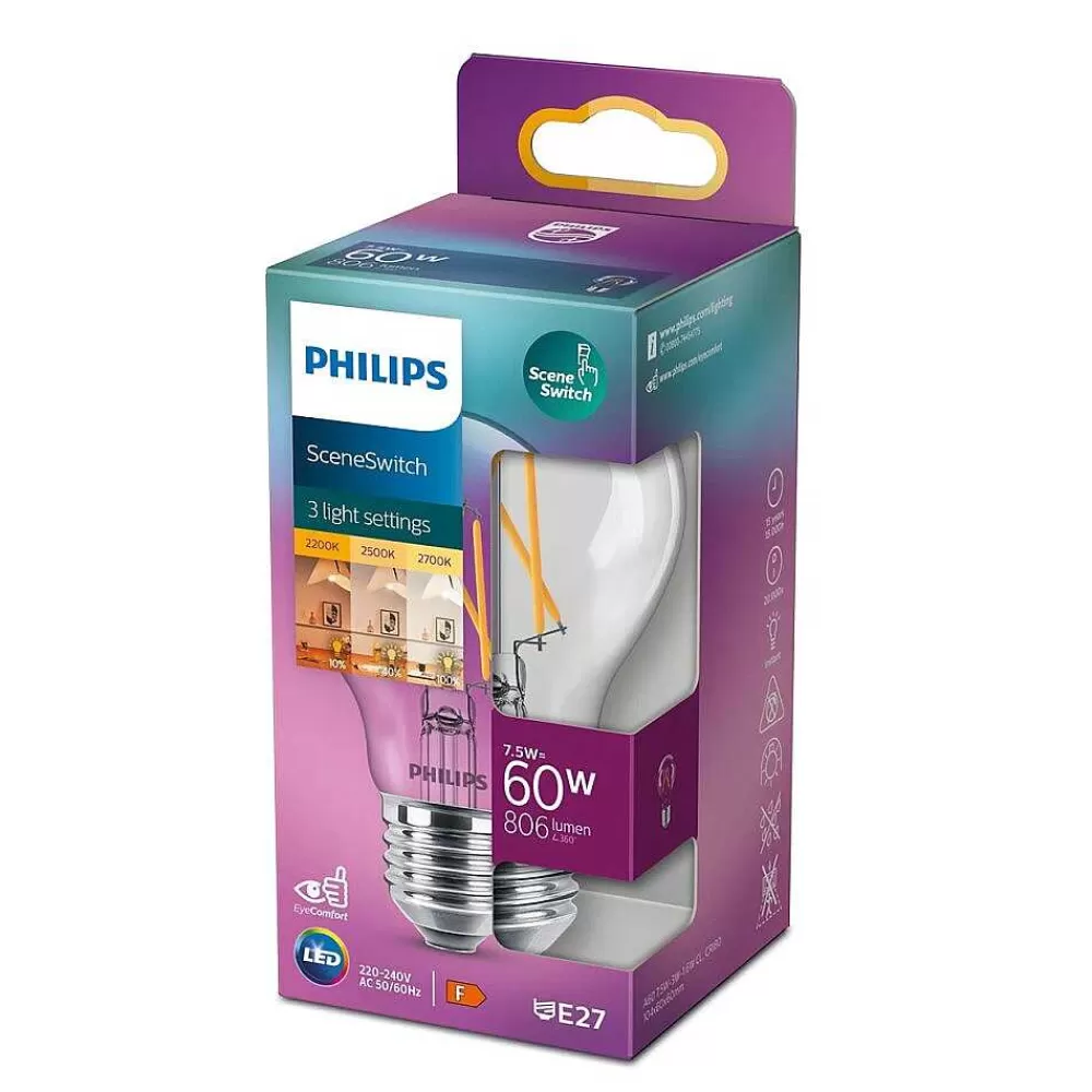 Luminaires Philips Philips Led E27 1,6 Watt 3 Watt 7,5 Watt 2200 - 2700 Kelvin 150 - 806 Lumen
