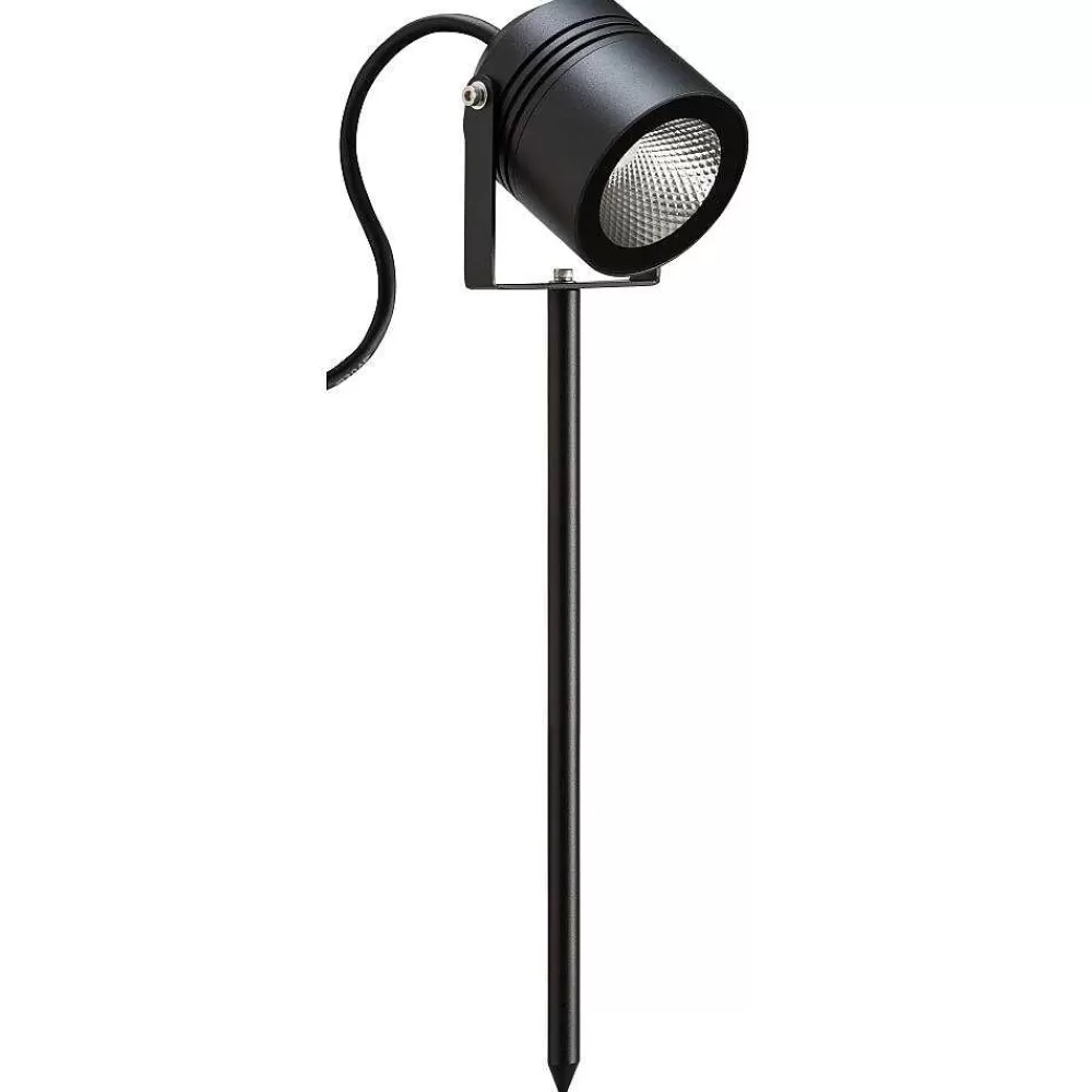 Luminaires LCD Pique De Terre Lcd Langenfeld Led Noir, 1 Lumiere