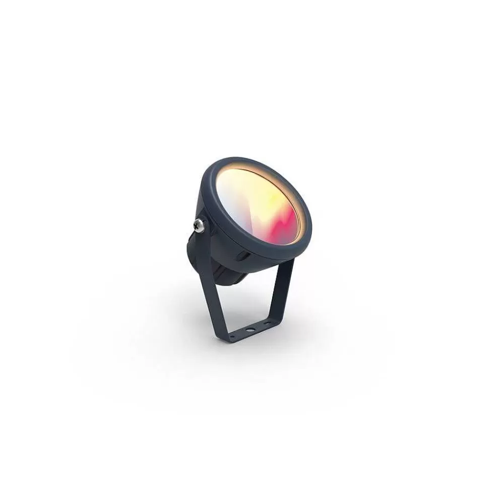 Luminaires Lutec Pique De Terre Lutec Mini Leto Led Anthracite, 1 Lumiere, Changeur De Couleurs