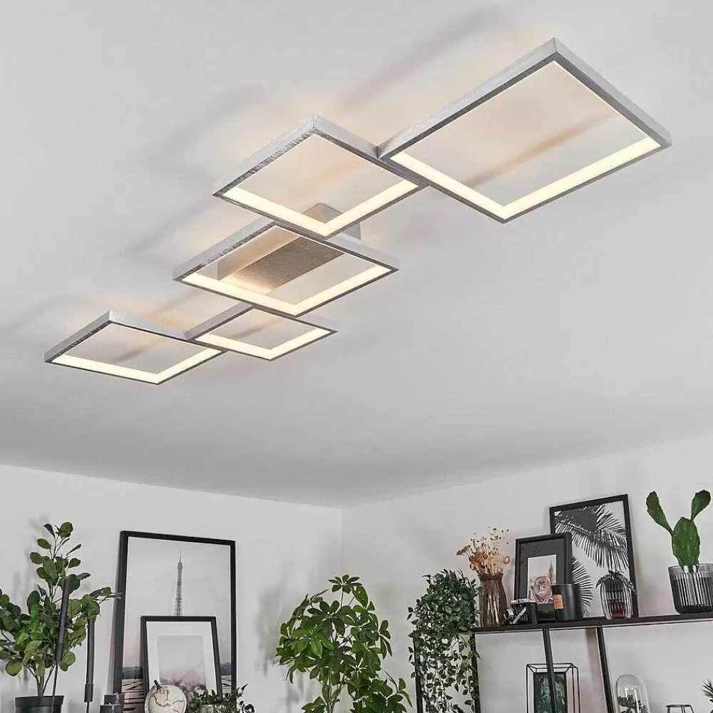 hofstein Plafonnier Bacolod Led Argente, 1 Lumiere