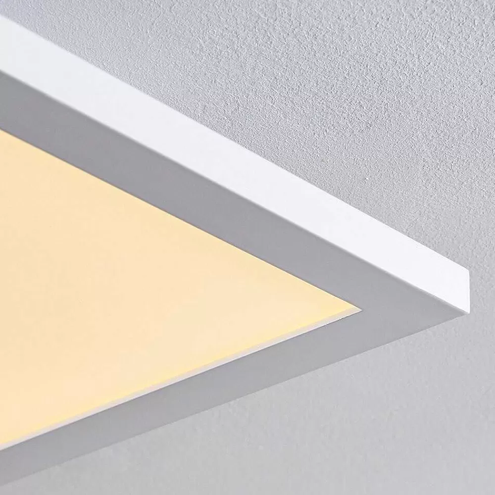 hofstein Plafonnier Bankura Led Blanc, 1 Lumiere, Telecommandes, Changeur De Couleurs