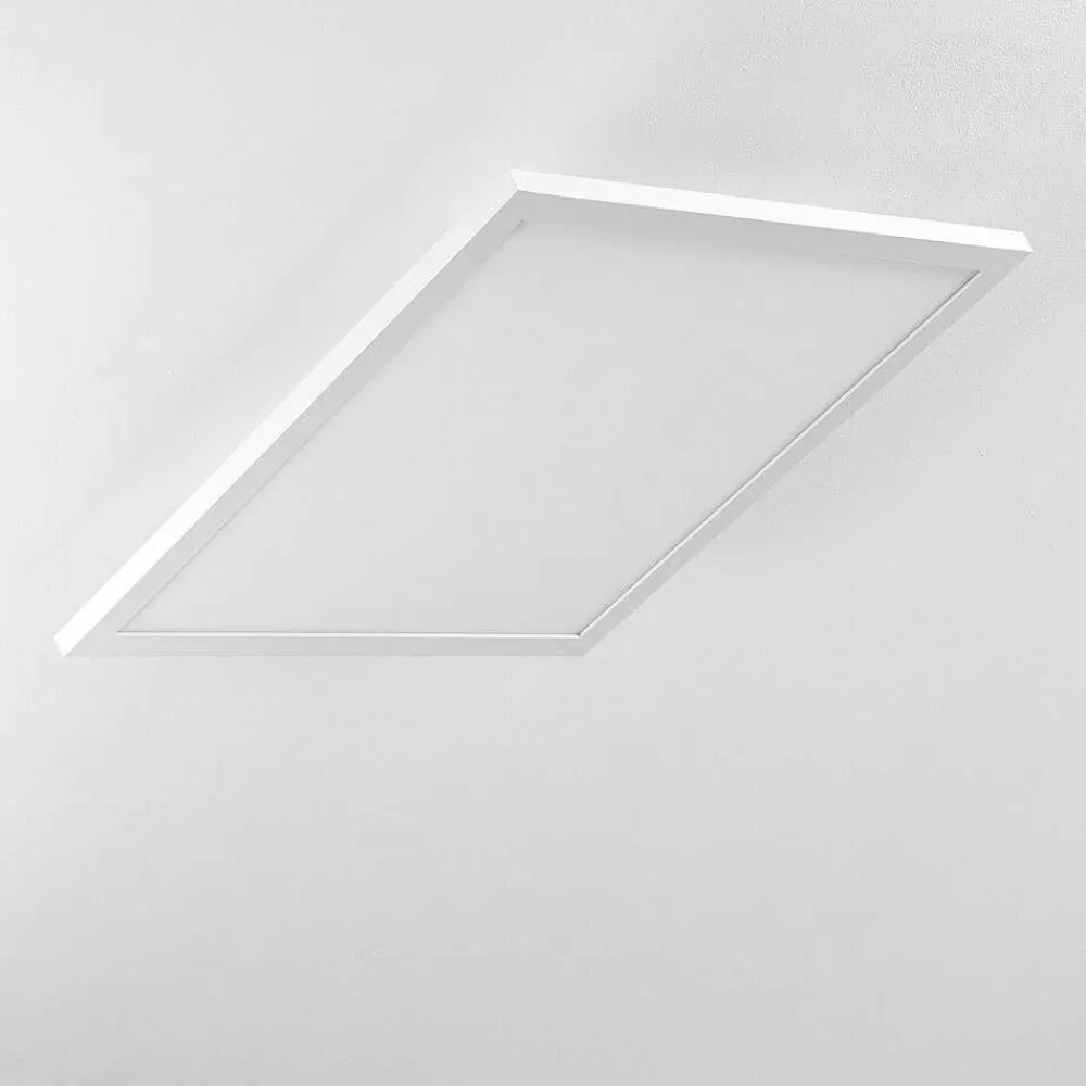 hofstein Plafonnier Bankura Led Blanc, 1 Lumiere, Telecommandes, Changeur De Couleurs