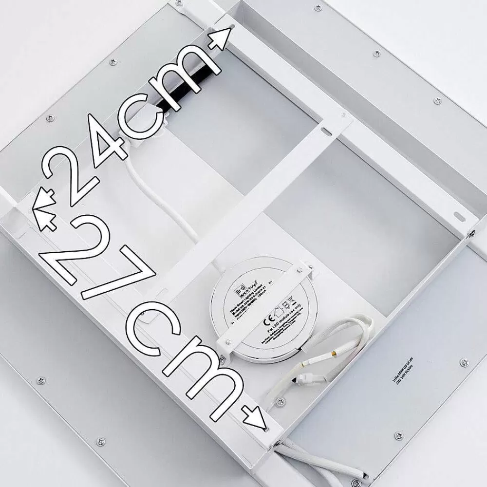 hofstein Plafonnier Bankura Led Blanc, 1 Lumiere, Telecommandes, Changeur De Couleurs