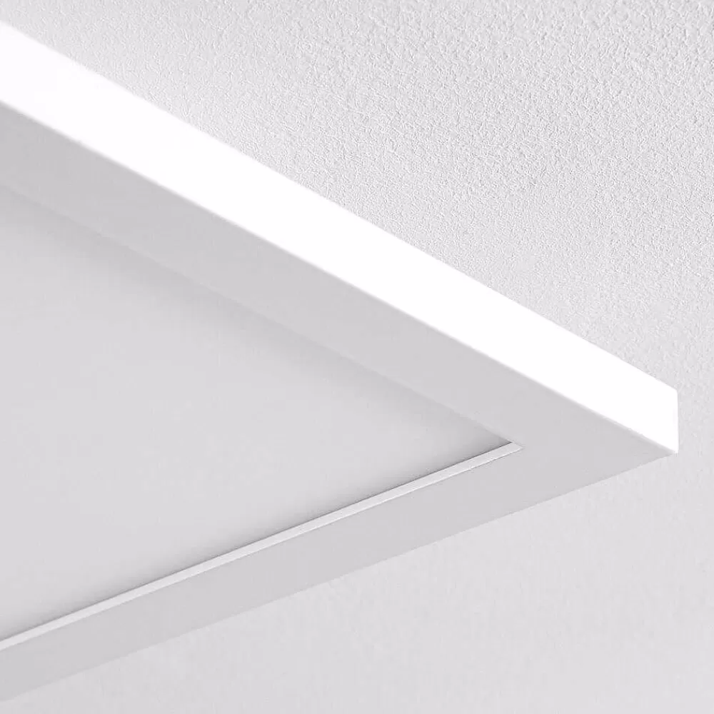 hofstein Plafonnier Bankura Led Blanc, 1 Lumiere, Telecommandes, Changeur De Couleurs