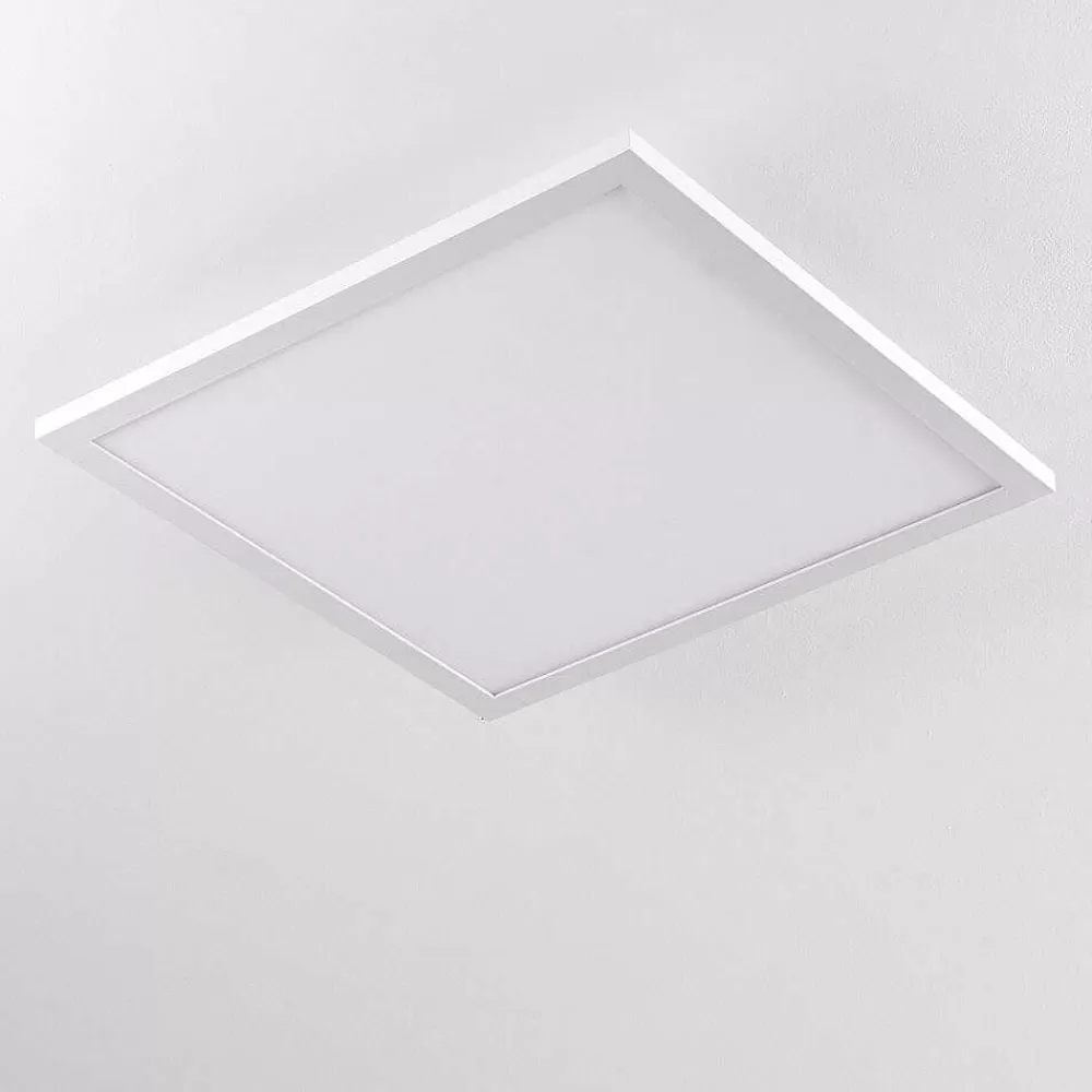hofstein Plafonnier Bankura Led Blanc, 1 Lumiere, Telecommandes, Changeur De Couleurs