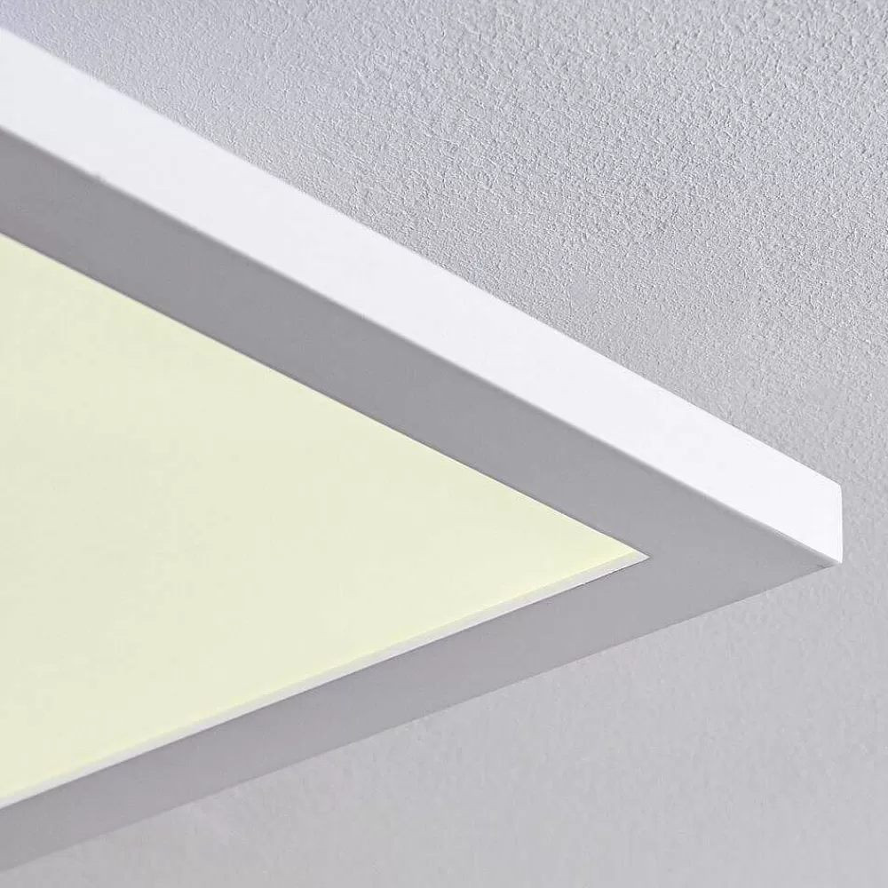 hofstein Plafonnier Bankura Led Blanc, 1 Lumiere, Telecommandes, Changeur De Couleurs