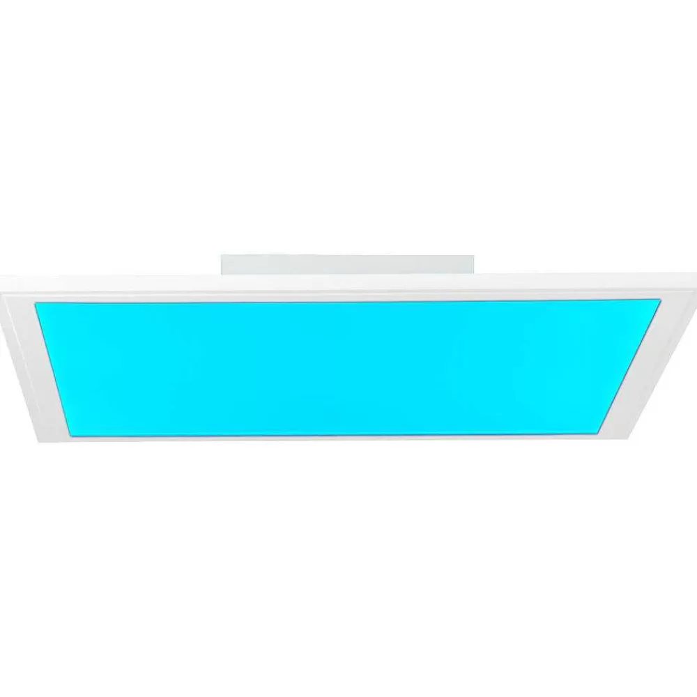 Luminaires Brilliant Plafonnier Brilliant Atira Led Blanc, 1 Lumiere, Telecommandes, Changeur De Couleurs