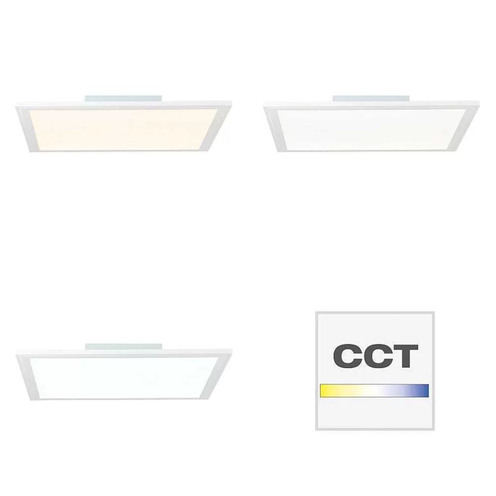 Luminaires Brilliant Plafonnier Brilliant Atira Led Blanc, 1 Lumiere, Telecommandes, Changeur De Couleurs