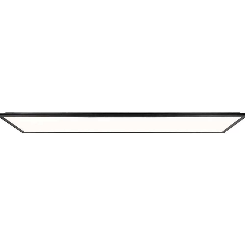 Luminaires Brilliant Plafonnier Brilliant Everett Led Noir, 1 Lumiere, Telecommandes, Changeur De Couleurs