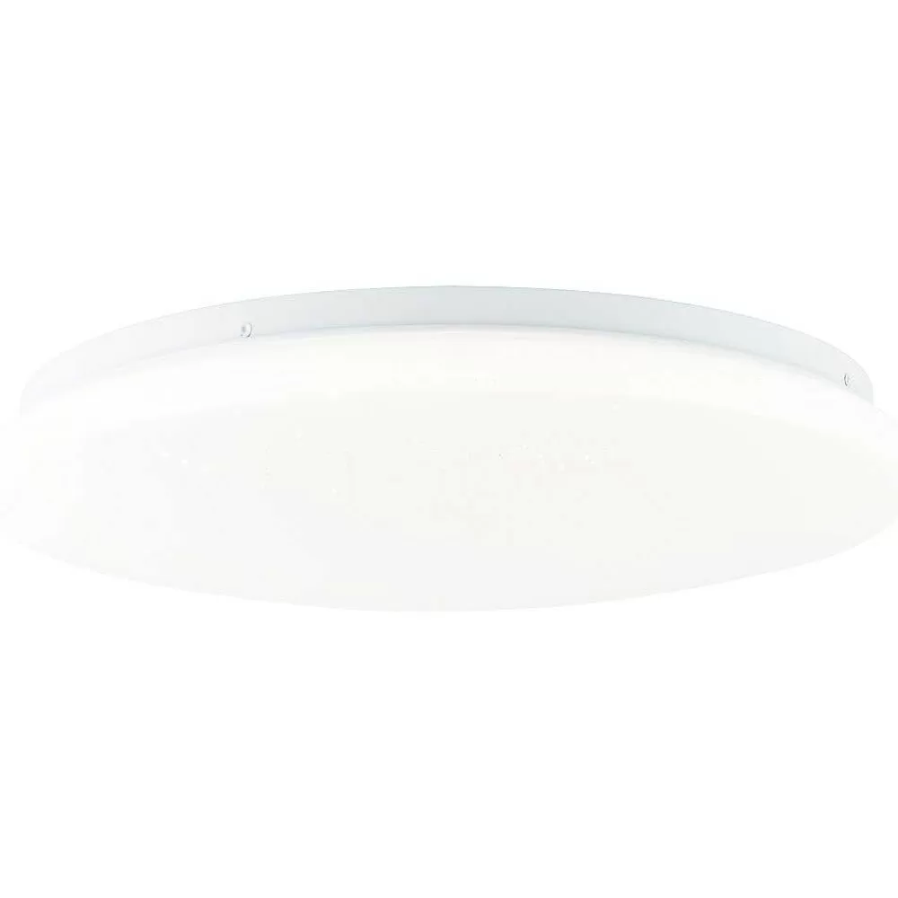 Luminaires Brilliant Plafonnier Brilliant Heddy Led Blanc, 1 Lumiere, Telecommandes, Changeur De Couleurs