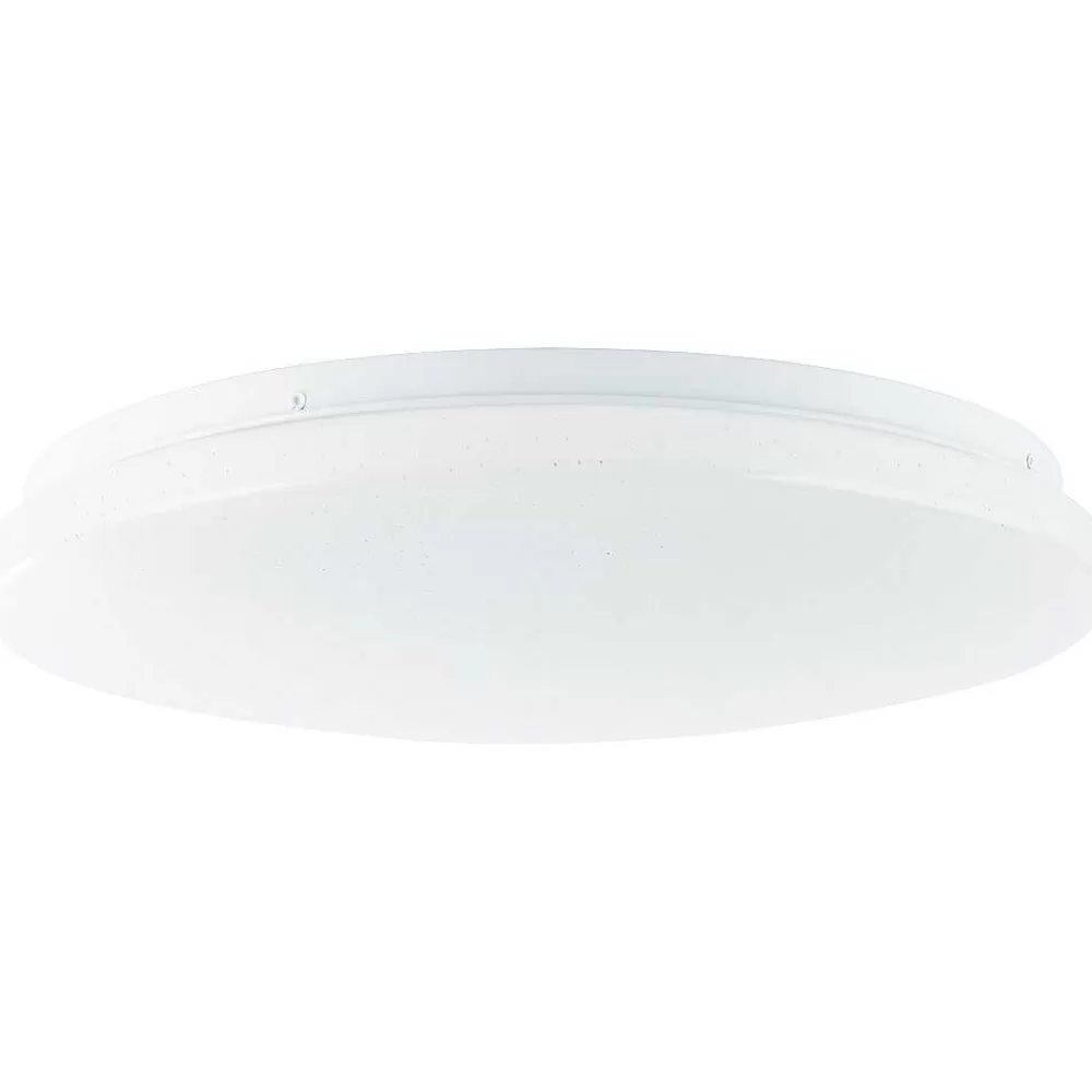 Luminaires Brilliant Plafonnier Brilliant Heddy Led Blanc, 1 Lumiere, Telecommandes, Changeur De Couleurs