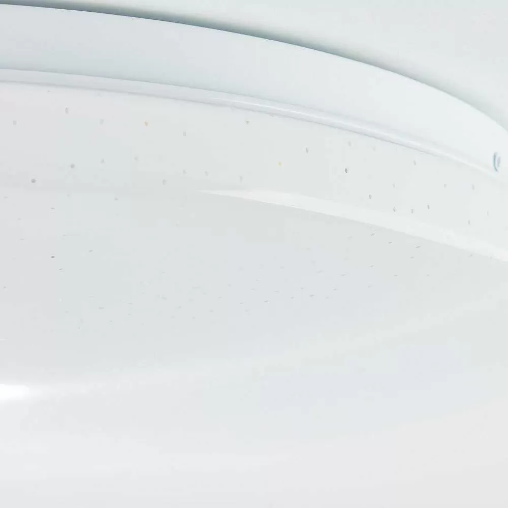 Luminaires Brilliant Plafonnier Brilliant Heddy Led Blanc, 1 Lumiere, Telecommandes, Changeur De Couleurs