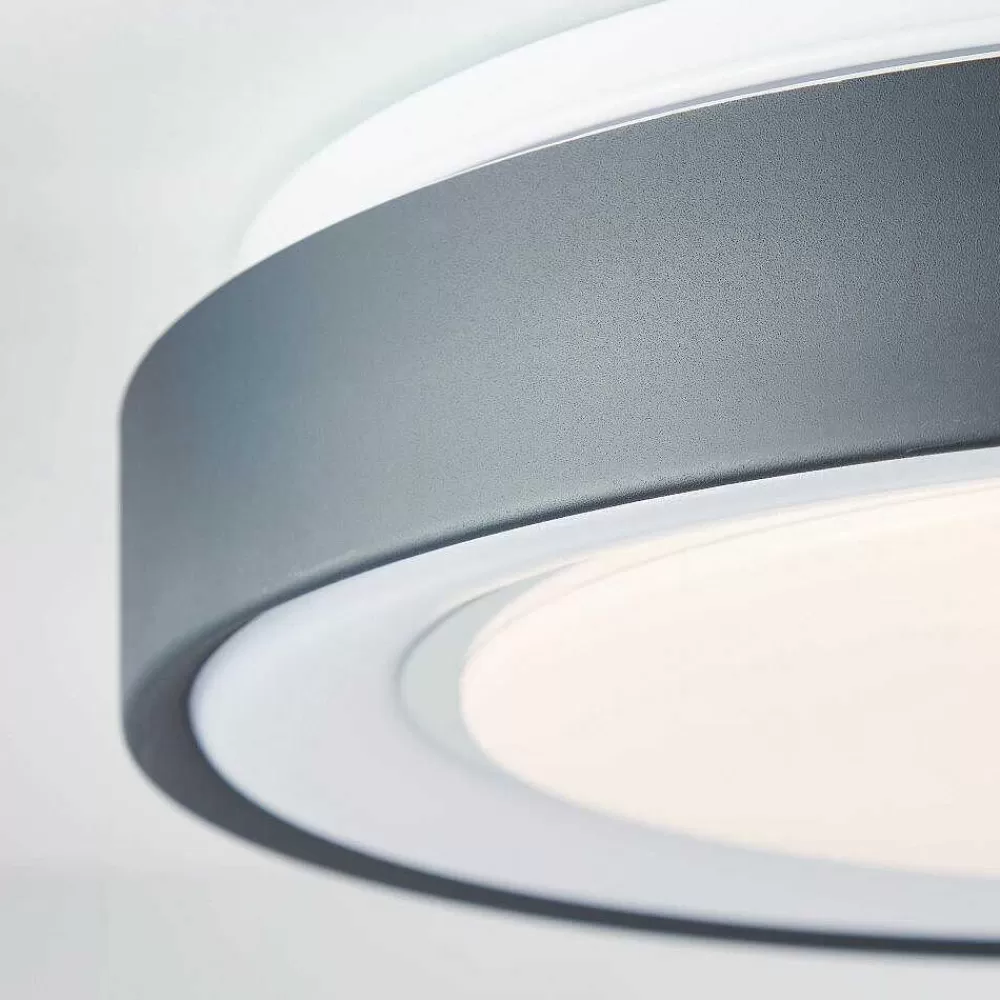 Luminaires Brilliant Plafonnier Brilliant-Leuchten Tessy Led Noir, 1 Lumiere, Telecommandes, Changeur De Couleurs