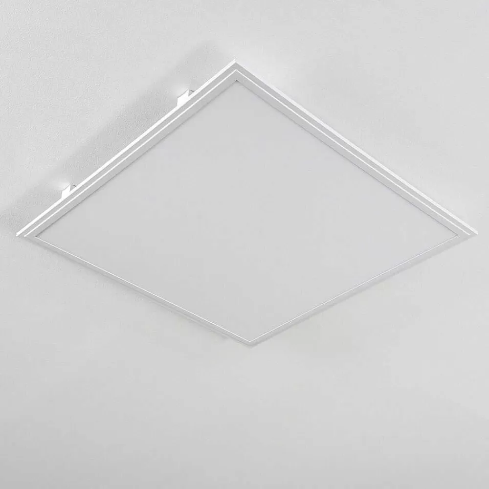 hofstein Plafonnier Crum Led Blanc, 1 Lumiere, Telecommandes