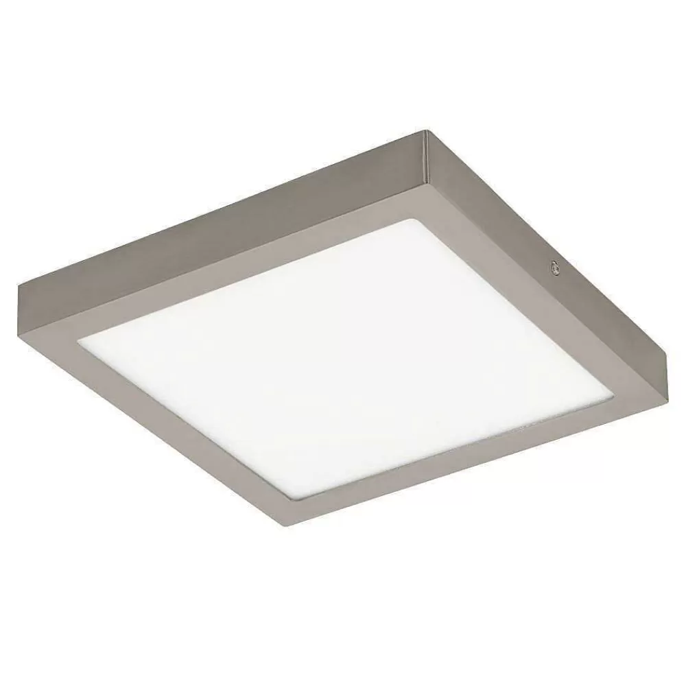 Luminaires Eglo Plafonnier Eglo Fueva-C Led Nickel Mat, 1 Lumiere