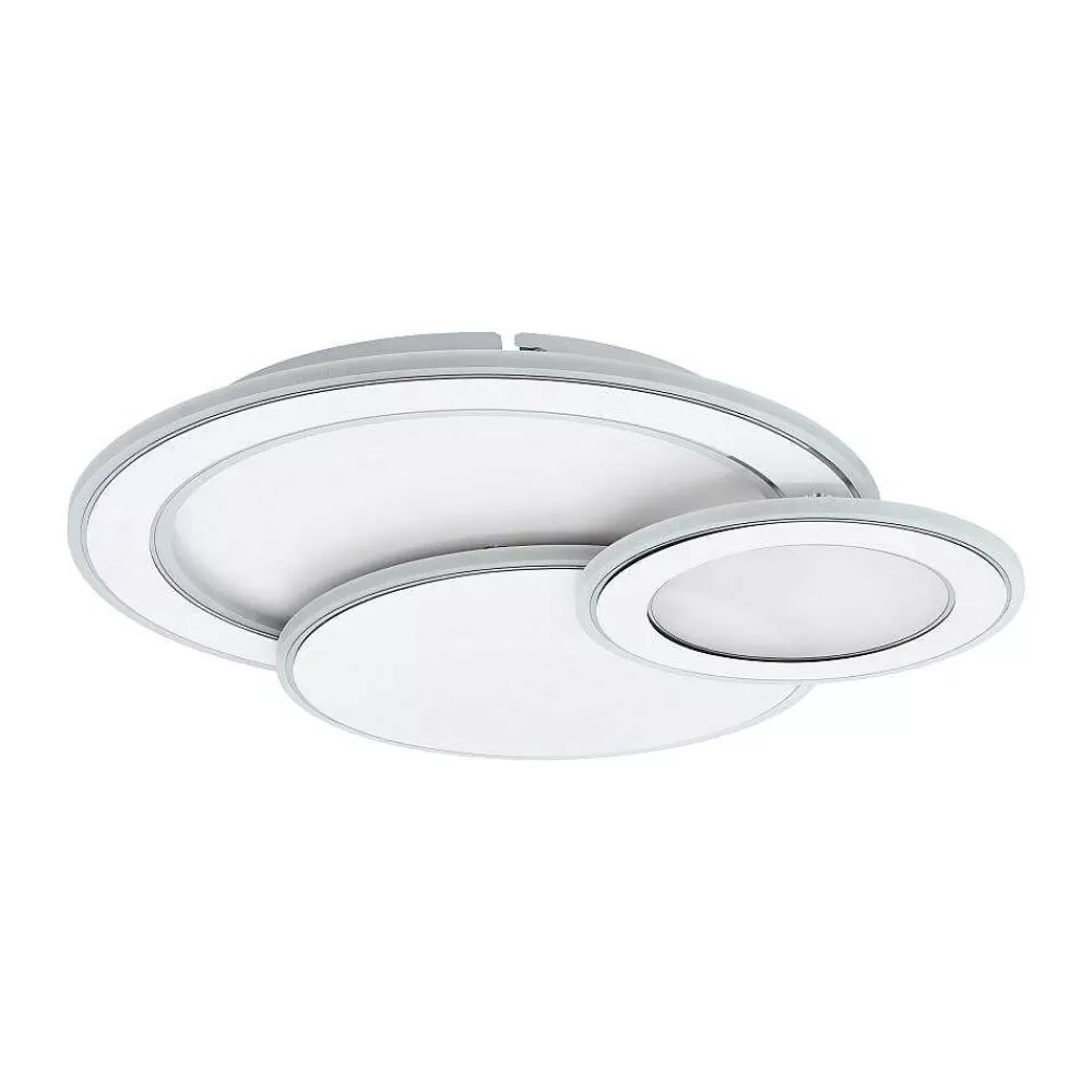 Luminaires Eglo Plafonnier Eglo Mentalurgia Led Chrome, Blanc, 1 Lumiere