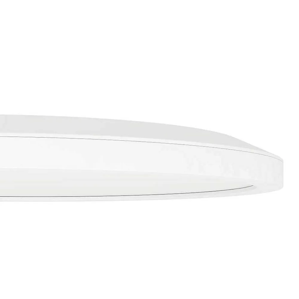 Luminaires Eglo Plafonnier Eglo Rovito-Z Led Blanc, 1 Lumiere, Changeur De Couleurs