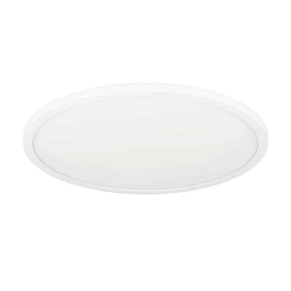 Luminaires Eglo Plafonnier Eglo Rovito-Z Led Blanc, 1 Lumiere, Changeur De Couleurs