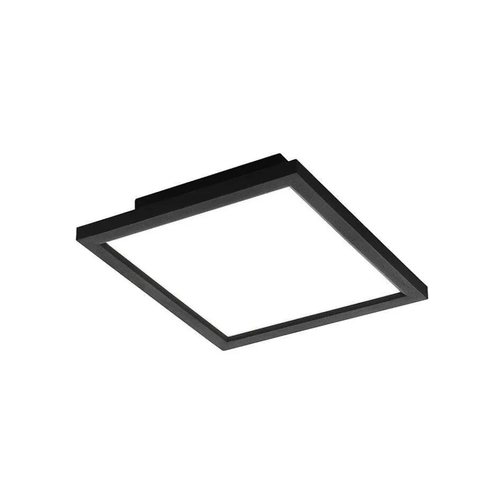 Luminaires Eglo Plafonnier Eglo Salobrena Led Noir, 1 Lumiere, Changeur De Couleurs