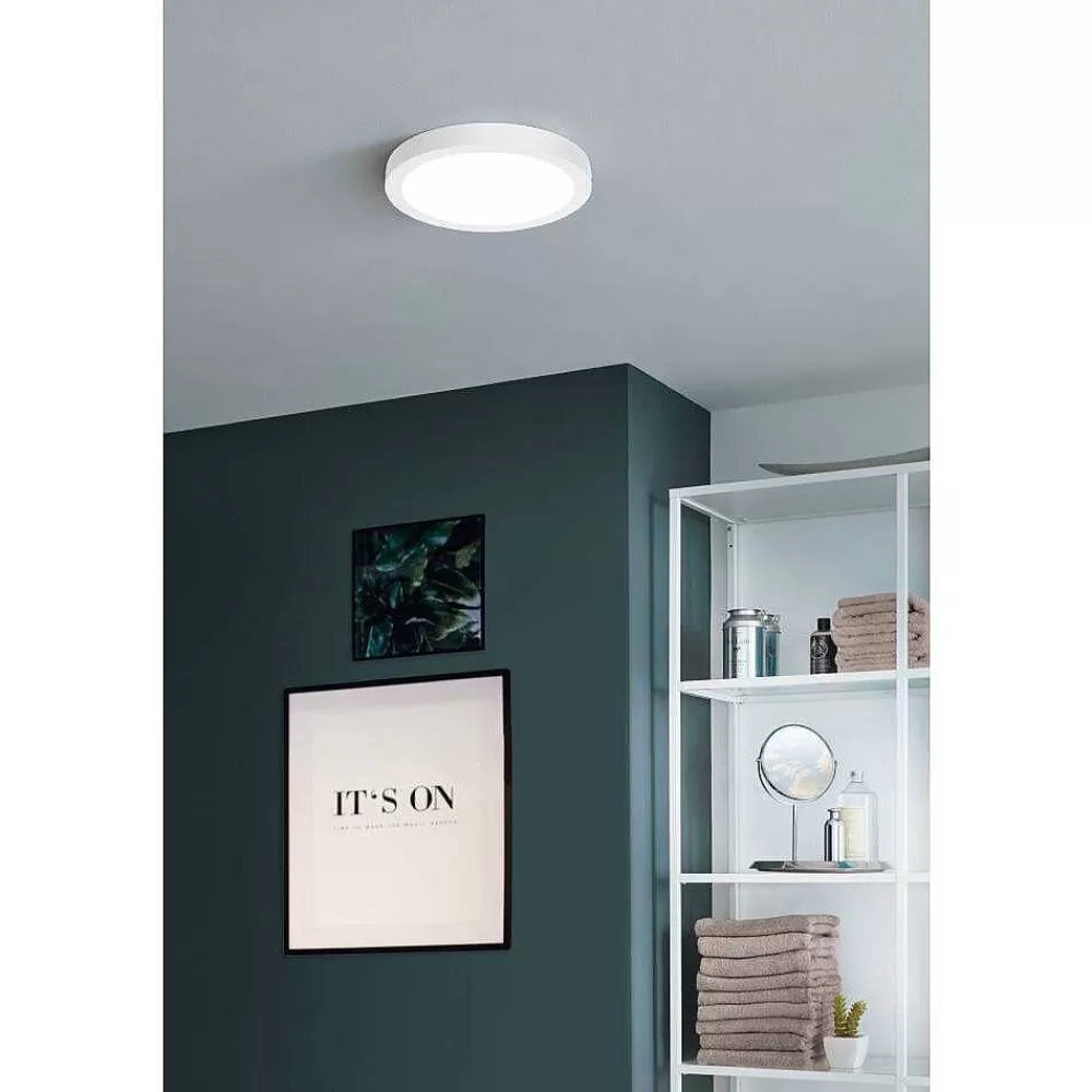 Luminaires Eglo Plafonnier Eglo-Leuchten Fueva-Z Led Blanc, 1 Lumiere