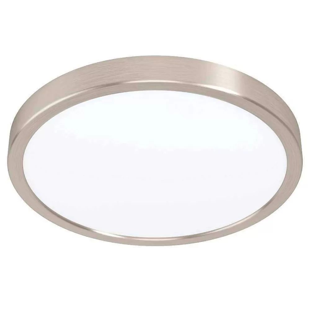 Luminaires Eglo Plafonnier Eglo-Leuchten Fueva-Z Led Nickel Mat, 1 Lumiere