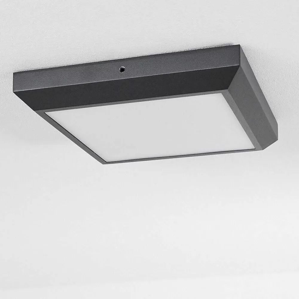 hofstein Plafonnier Exterieur Alkmaar Led Anthracite, 1 Lumiere