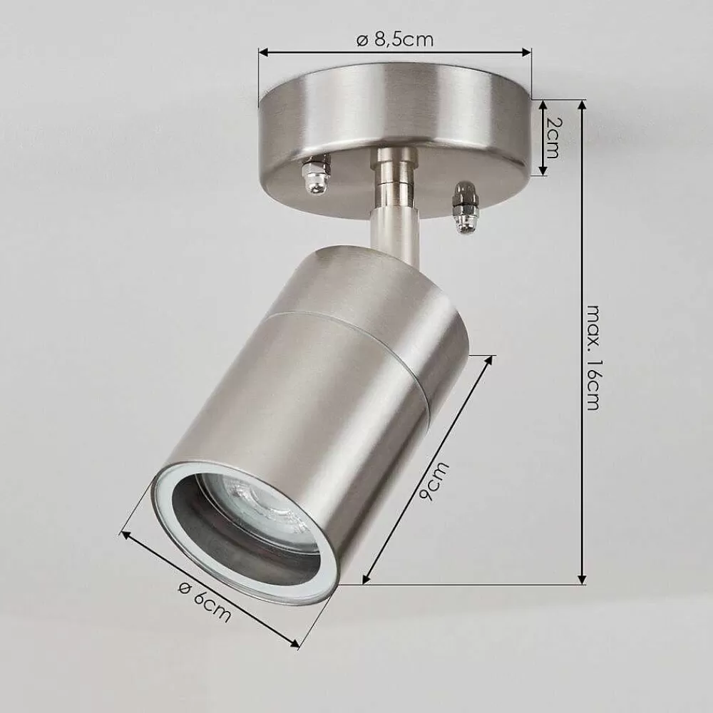 hofstein Plafonnier Exterieur Corneda Acier Inoxydable, 1 Lumiere