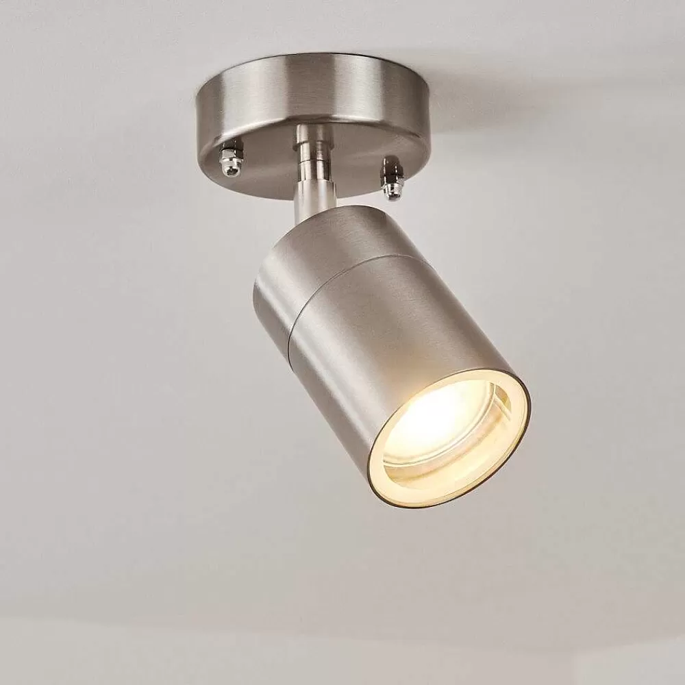 hofstein Plafonnier Exterieur Corneda Acier Inoxydable, 1 Lumiere