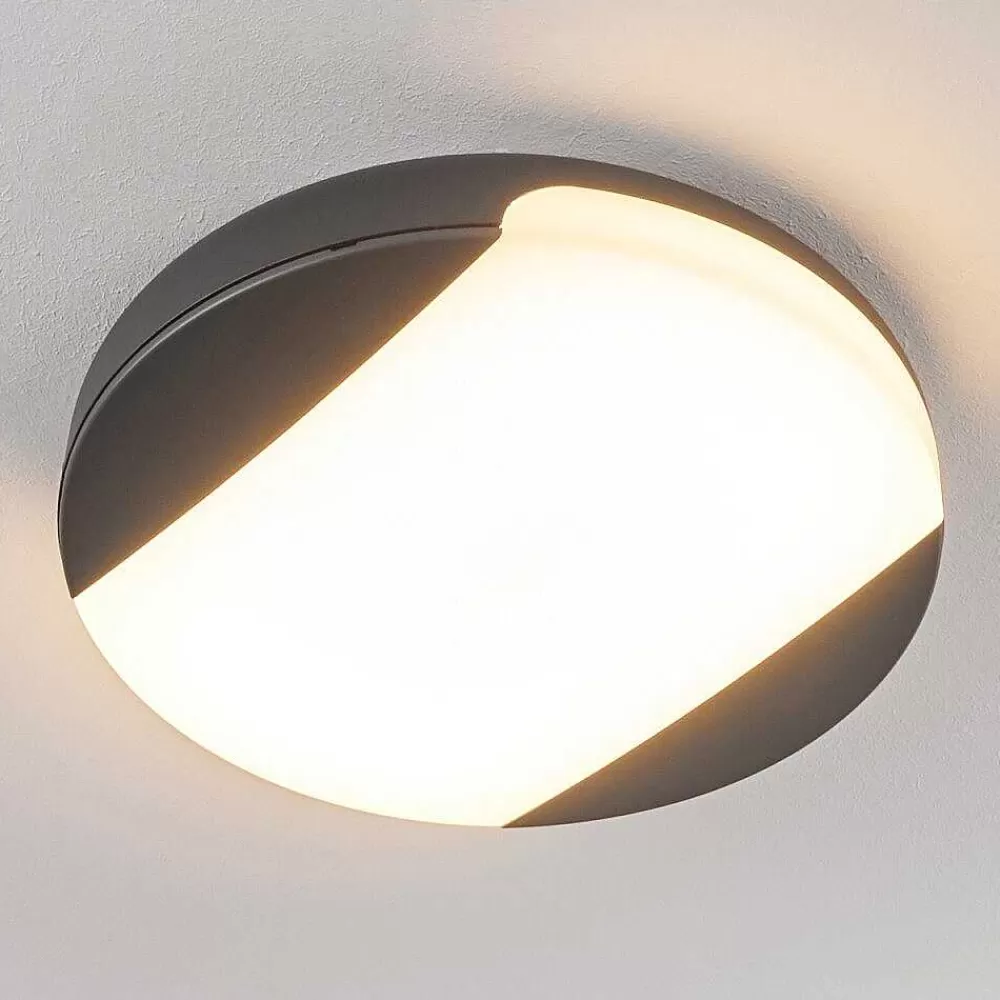 hofstein Plafonnier Exterieur Joserand Led Anthracite, 1 Lumiere