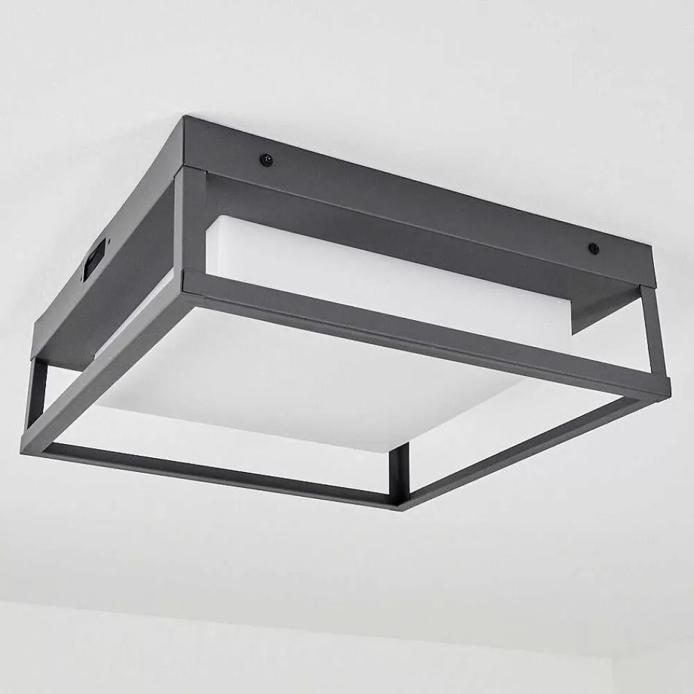 hofstein Plafonnier Exterieur Nonza Led Anthracite, 1 Lumiere