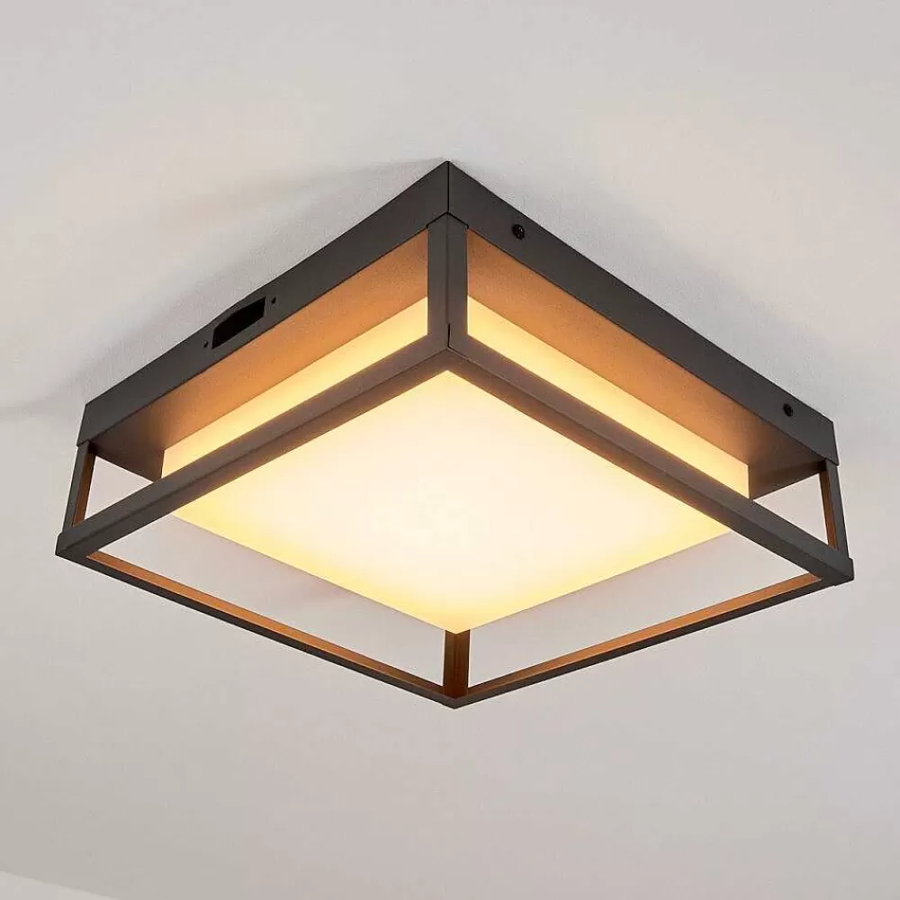 hofstein Plafonnier Exterieur Nonza Led Anthracite, 1 Lumiere