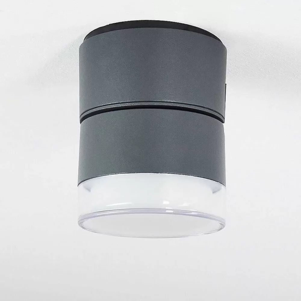 hofstein Plafonnier Exterieur Papagayos Led Anthracite, Blanc, 1 Lumiere, Changeur De Couleurs