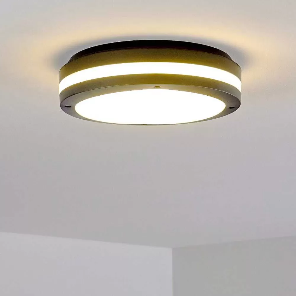 hofstein Plafonnier Exterieur Wollongong Led Anthracite, 1 Lumiere