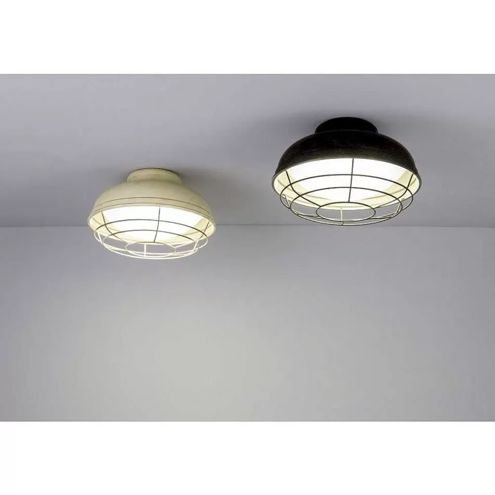 Luminaires Faro Barcelona Plafonnier Faro Barcelona Helmet Blanc, 2 Lumieres