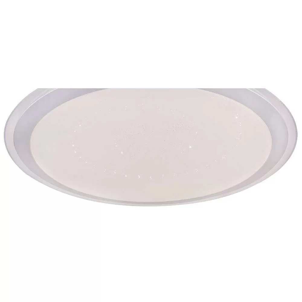 Luminaires Globo Lighting Plafonnier Globo Carry Led Blanc, 1 Lumiere, Telecommandes, Changeur De Couleurs