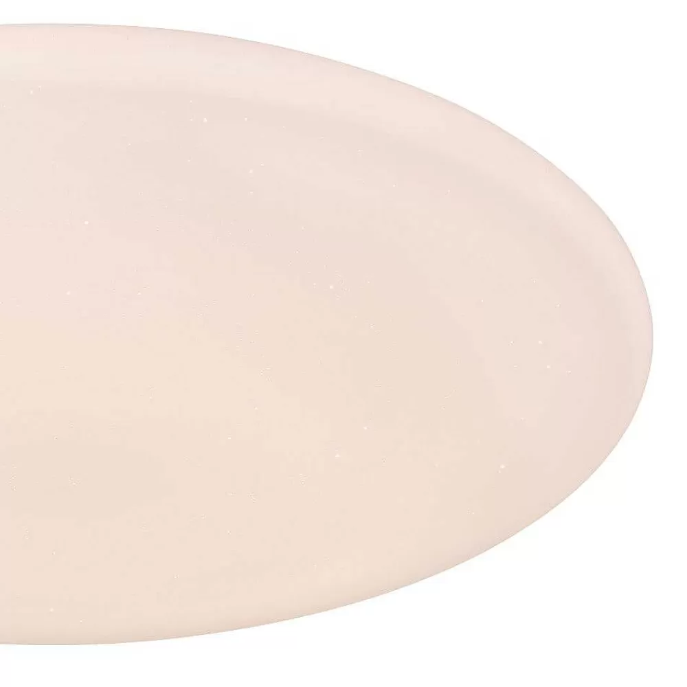 Luminaires Globo Lighting Plafonnier Globo Rena Led Blanc, 1 Lumiere, Telecommandes, Changeur De Couleurs