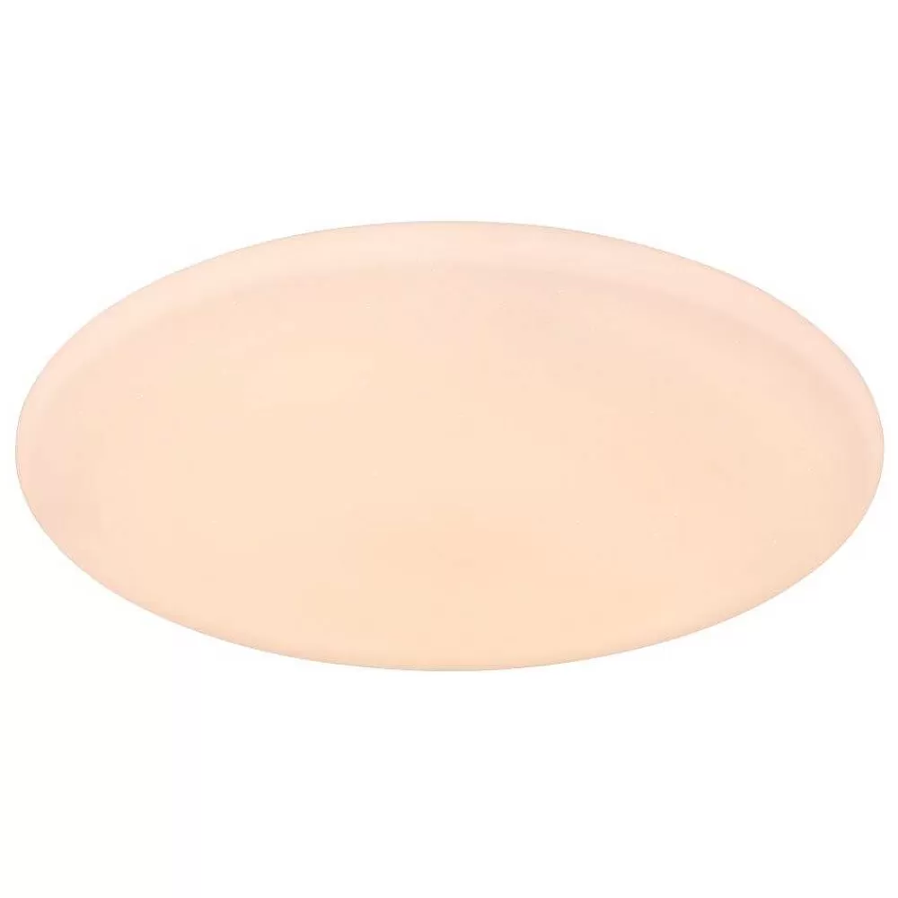 Luminaires Globo Lighting Plafonnier Globo Rena Led Blanc, 1 Lumiere, Telecommandes, Changeur De Couleurs