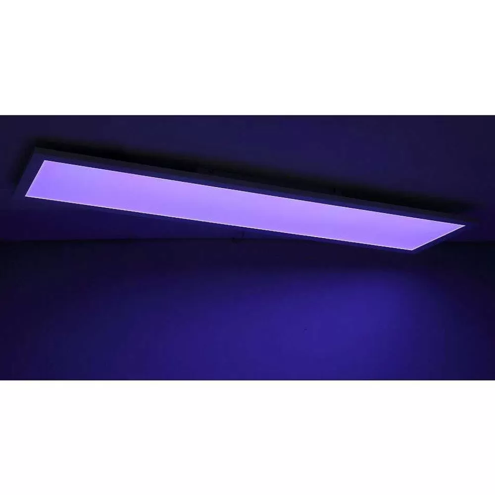 Luminaires Globo Lighting Plafonnier Globo Rosi Led Blanc, 1 Lumiere, Telecommandes, Changeur De Couleurs