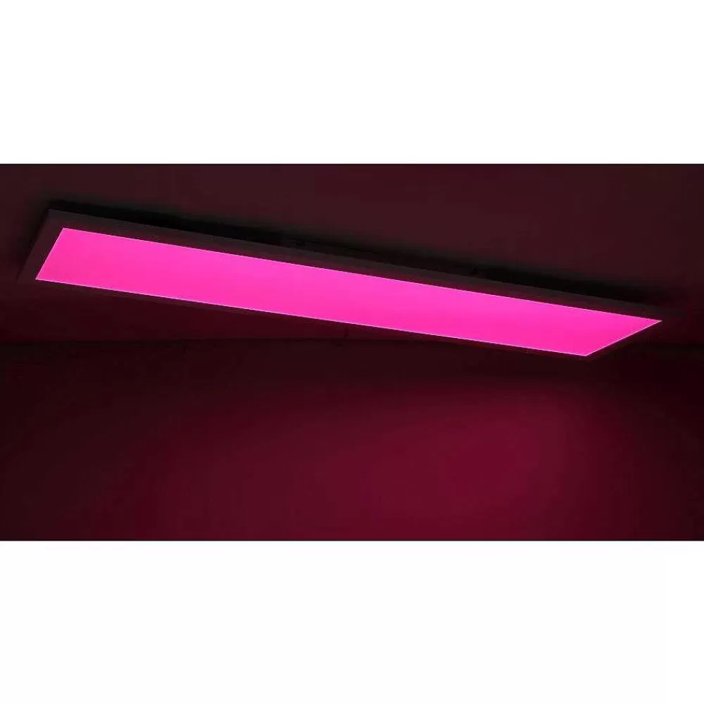 Luminaires Globo Lighting Plafonnier Globo Rosi Led Blanc, 1 Lumiere, Telecommandes, Changeur De Couleurs