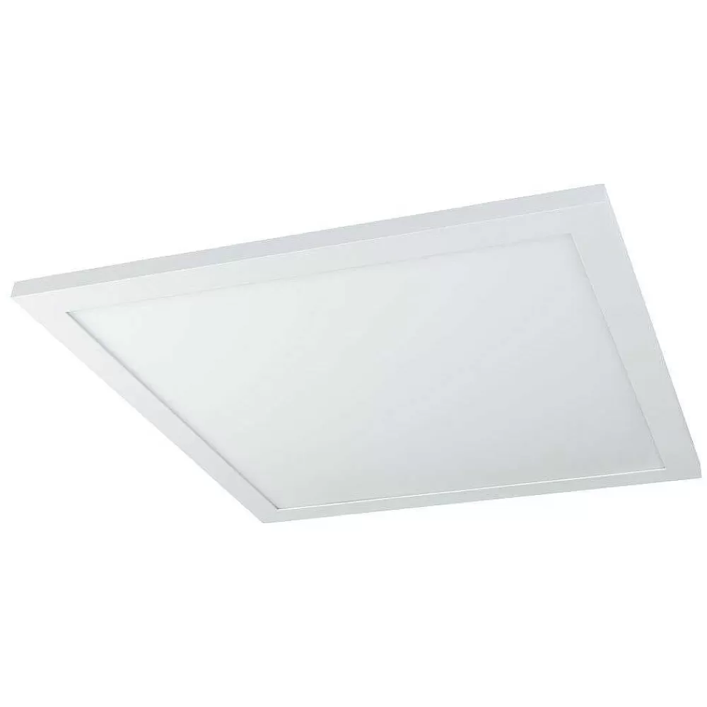 Luminaires Globo Lighting Plafonnier Globo Rosi Led Blanc, 1 Lumiere, Telecommandes, Changeur De Couleurs